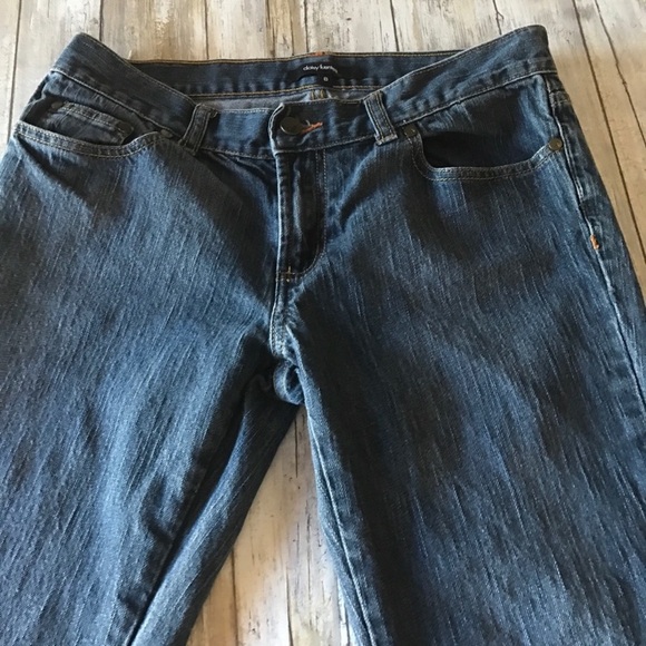 Boho DAISY FUENTES Jeans Cuffed Capris Blue Denim Embroidered Size 8 - Picture 4 of 5